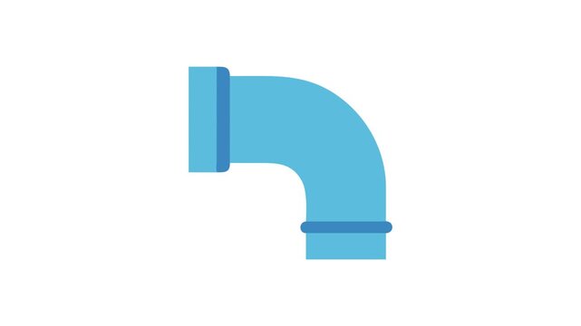 Blue pipe joint fitting on White Background illustration graphic
