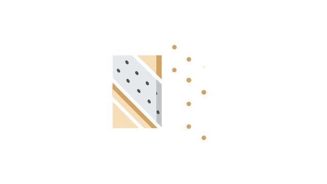 Two abstract crackers arranged in a stylized food display