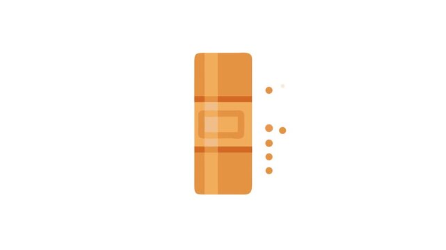 Adhesive bandage medical care aid isolated icon illustration