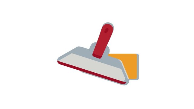 Illustration of a putty knife on a White Background