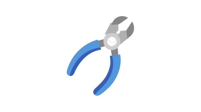 Illustration of blue handled nippers on a White Background