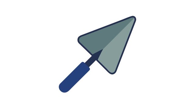 A flat illustration of garden trowel on a White Background