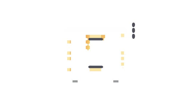 Isolated cartoon radiator icon with horizontal bars illustration
