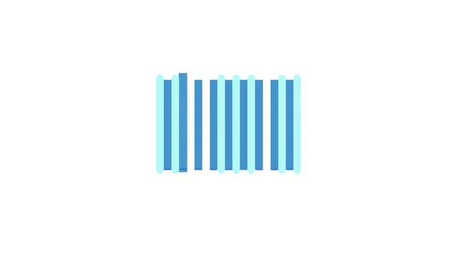 Blue radiator vector illustration isolated on White Background