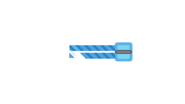 Blue dumbbell illustration with stripes on White Background image