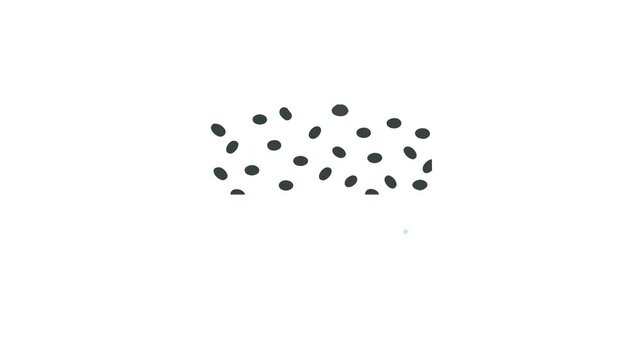 Abstract graphic block construction with dots on White Background