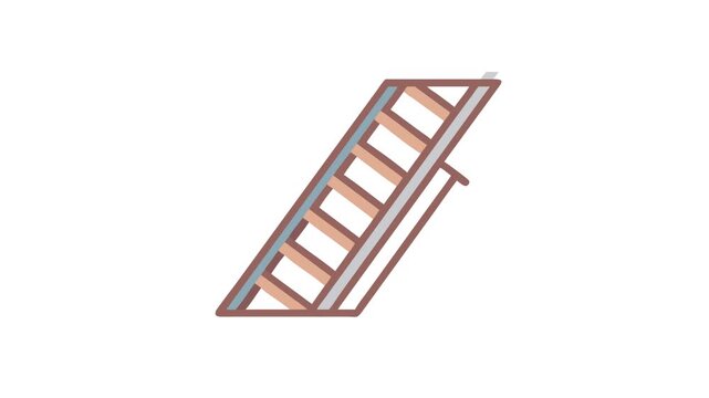 Minimalist ladder vector image on a dark background