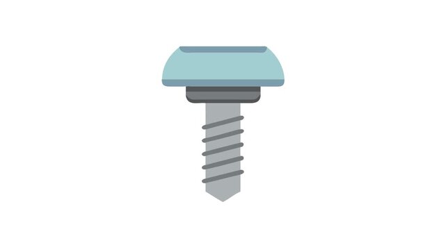 Isolated screw with flat design on a White Background