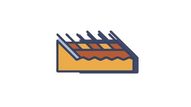 Isometric schematic of a layered geological core sample illustration