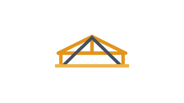 Simple truss illustration against black backdrop showcases structural design