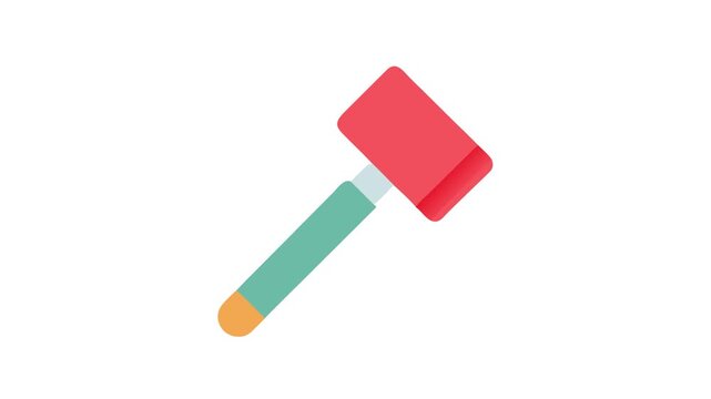 Stylized mallet on White Background offering a simplistic design