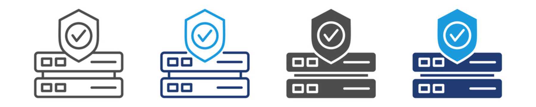 edge security icon set multiple style