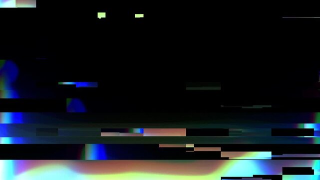Abstract digital glitch effect with colorful horizontal lines Abstract Digital Animation Pixel Noise Glitch Error Video Damage CRT tv screen no signal glitch effect