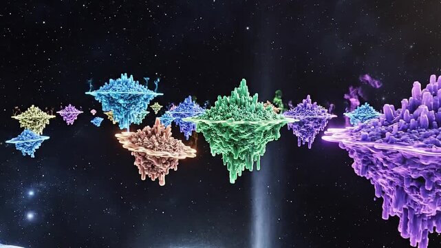 Crystalline Floating Islands in Deep Space Inspired by FL Studio