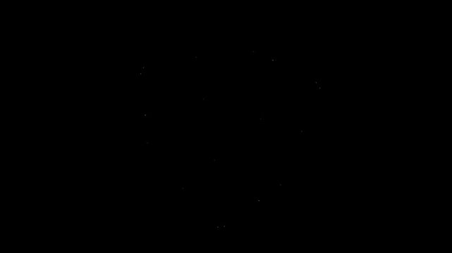 Twinkling magic dust, blinking retro vector star doodles, Fast glittering star lines, magic glitter shimmer, fairy dust wand shimmer transition, cartoon white light on black screen seamless 4k