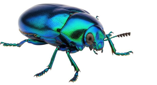 Stunning jewel beetle a close up of iridescent beauty