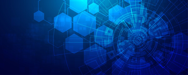 Obraz premium abstract digital technology background with network connection lines 1