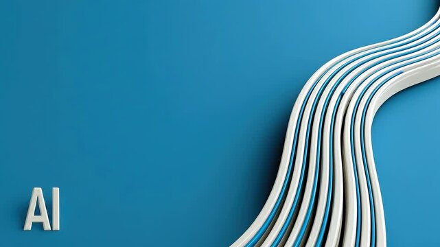 Seamless loop process optimization flow animation, AI driven business efficiency background.