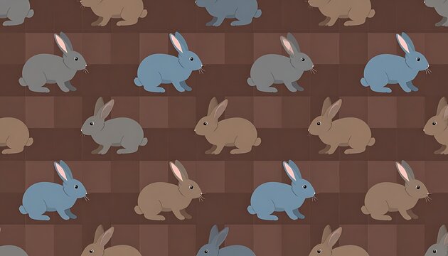 Rabbit pattern backdrop