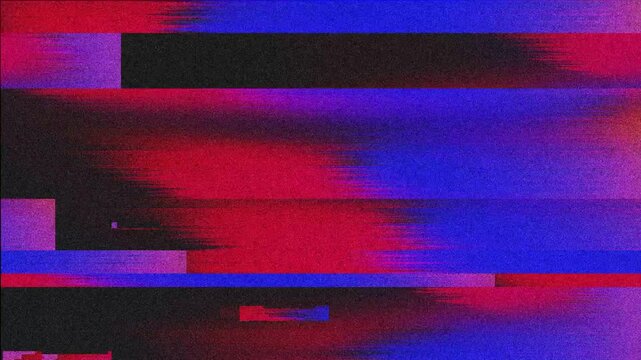 Glitch noise static television, CRT tv screen no signal glitch effect