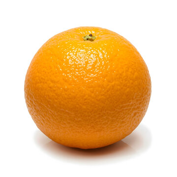 Fresh Orange Fruit Isolated on White Background &ndash; Vitamin C Healthy Food Concept