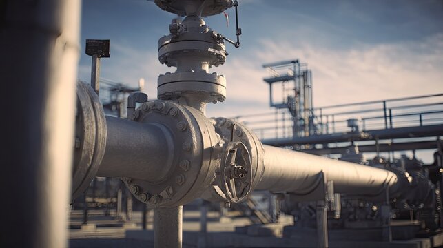 Industrial natural resource pipeline infrastructure transporting energy and fuel