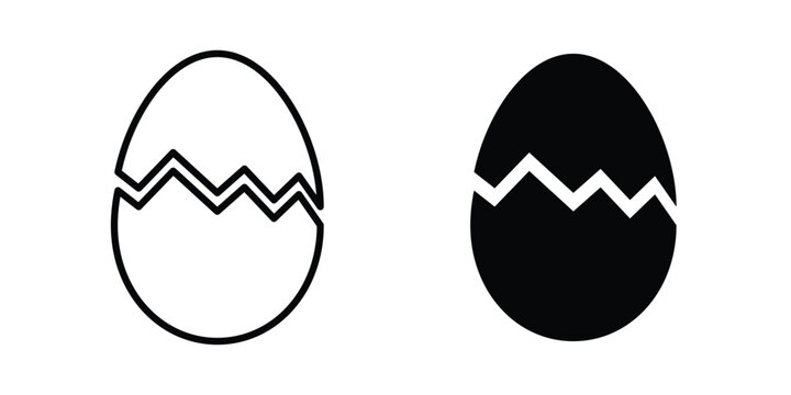 Broken egg icon - vector illustration eps10