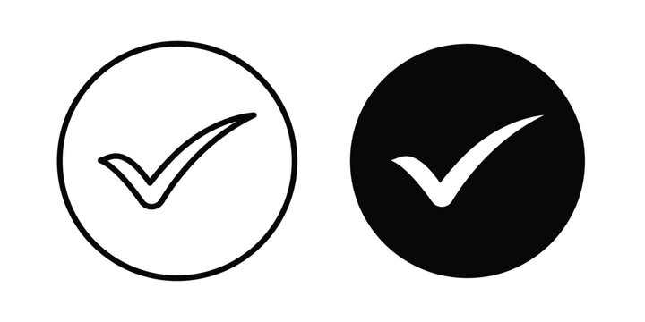Check or tick mark icon - vector illustration eps10