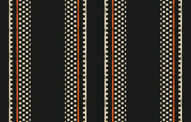 ethnic ikat seamless pattern. hand drawn craftsmanship embroidery bohemian, abstract square geographic art fabric ikat textile material design for curtain, carpet, wallpaper, clothing, Batik. © S_Chanjai246