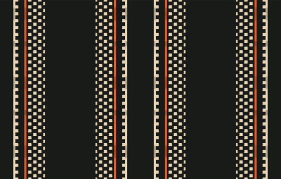 ethnic ikat seamless pattern. hand drawn craftsmanship embroidery bohemian, abstract square geographic art fabric ikat textile material design for curtain, carpet, wallpaper, clothing, Batik.