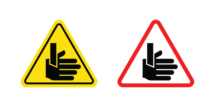 Cutting hand straight blade sign - vector illustration eps10