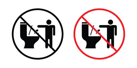 Do not litter in toilet sign - vector illustration eps10 © ramsey