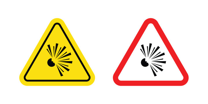 Explosive materials hazard sign - vector illustration eps10