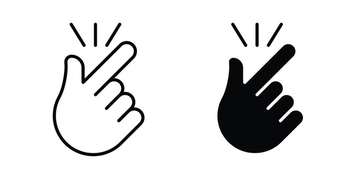 Finger snapping icon - vector illustration eps10
