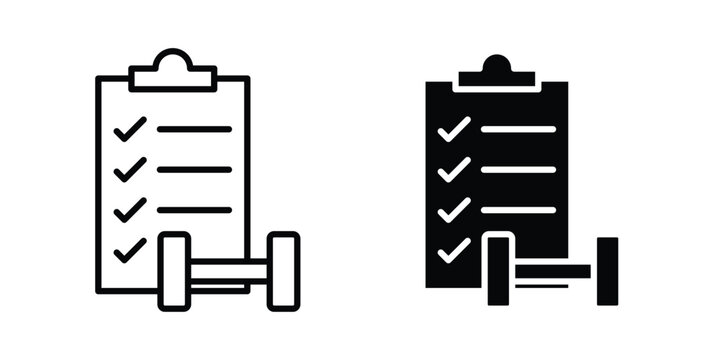 Fitness plan icon - vector illustration eps10