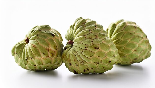 isolated cherimoya on white background