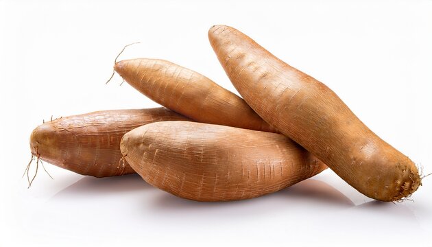 isolated yacon root on white background