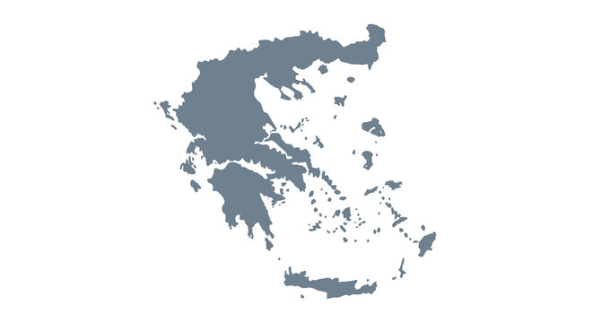 A dark blue abstract representation of greece and its surrounding islands fills the frame high quality professional detailed