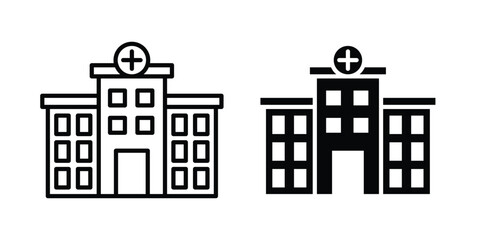 Naklejka premium Hospital building icon - vector illustration eps10
