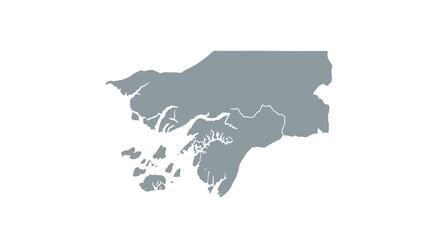 A simplified gray toned outline depicting the geographical shape of the african continent high quality professional detailed modern © ArtBySalea07