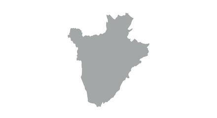Obraz premium A grayscale silhouette depicts the geographical outline of burundi a landlocked east african nation high quality professional detailed