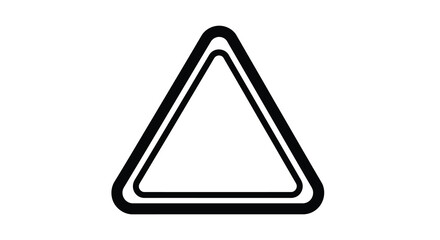 Obraz premium triangle outline with bold black lines on white background