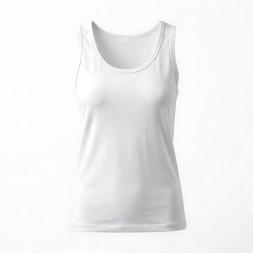 White womens sleeveless undershirt.