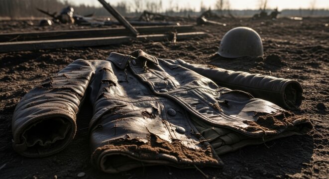 Discarded Muddy Torn Leather Jerkin on Battlefield