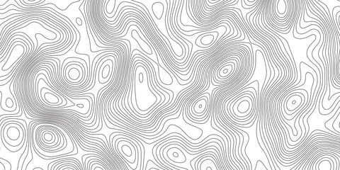 Naklejka premium Abstract topographic contours map background. Topographic map and landscape terrain texture grid. Modern design with White background with topographic wavy pattern design. Black-white background.