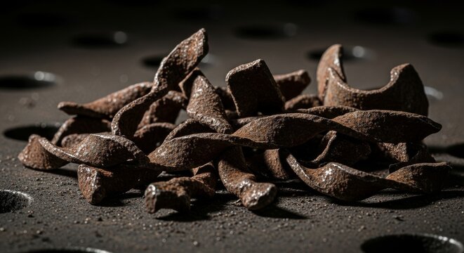 Pile of Rusted Metal Armor Fragments