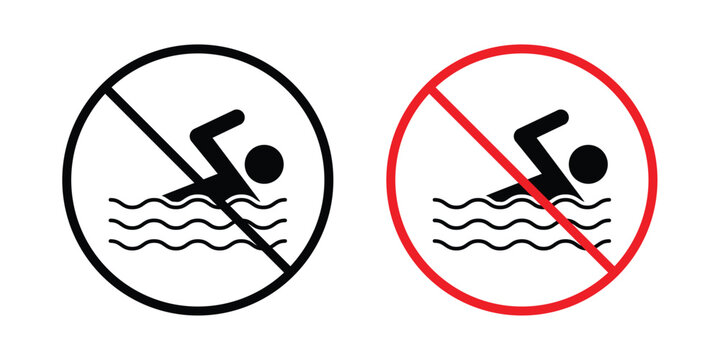 No swimming sign - vector illustration eps10