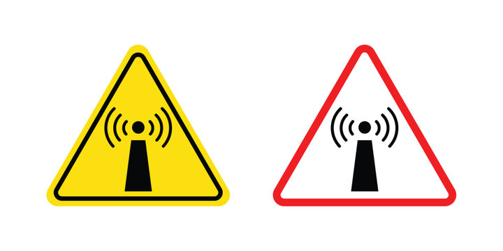 Non ionizing radiation hazard sign - vector illustration eps10