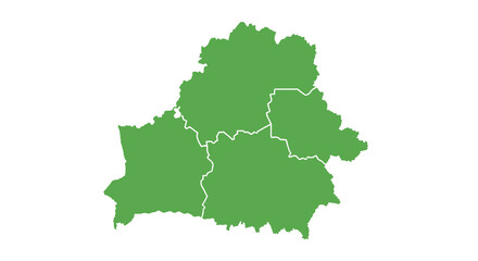 Obraz premium A vibrant green map depicts the country of belarus showcasing its geographical boundaries and internal regions high quality
