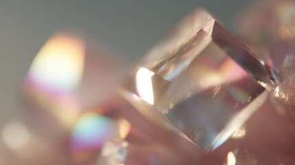 Naklejka premium Close-up of a diamond. the diamond is in focus, while the background is blurred, making it the focal point of the image.